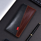 Dual Tone Long Wallet with 14 Card Slots & Zipper Pocket – Black